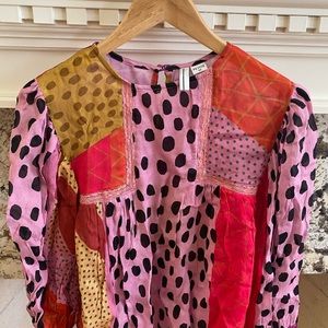 Anthropologie Bl-Mk Peasant Blouse